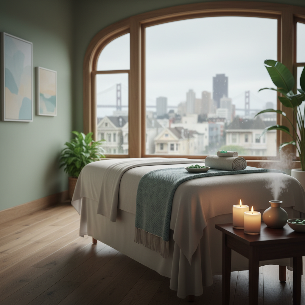 Relaxation massage scene in San Francisco